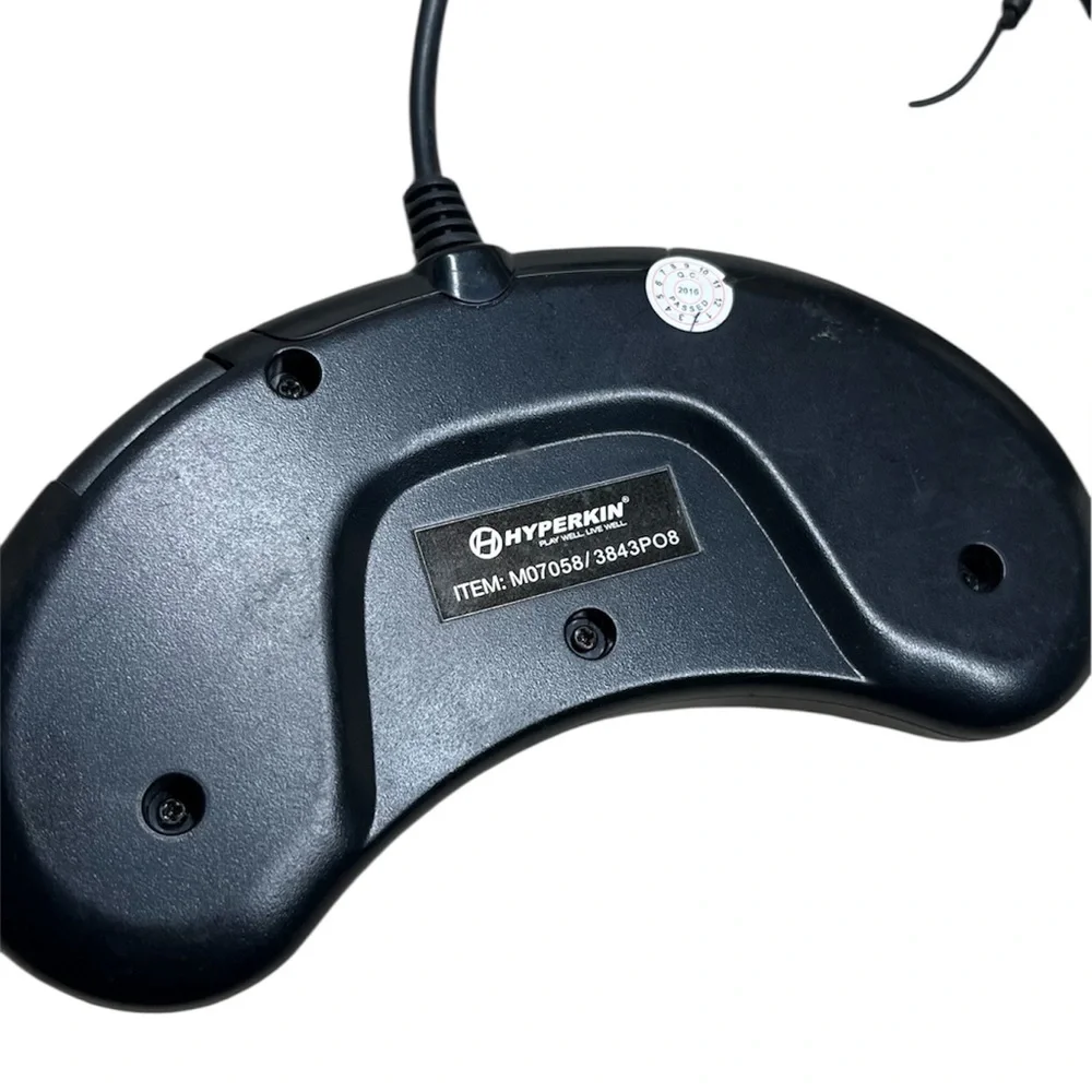 Black Hyperion 6 Button Saturn Gaming Controller